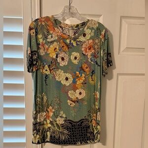 Ted Baker Multicolor Floral Short Sleeve Top